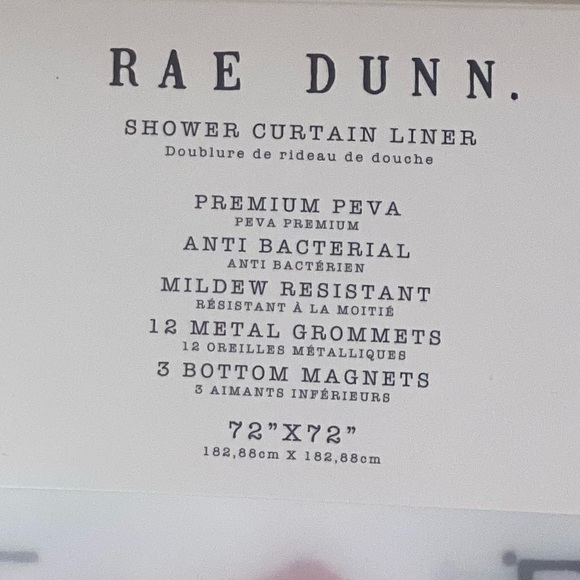 Rae Dunn "LOVE" Shower Curtain Liner - Picture 4 of 4